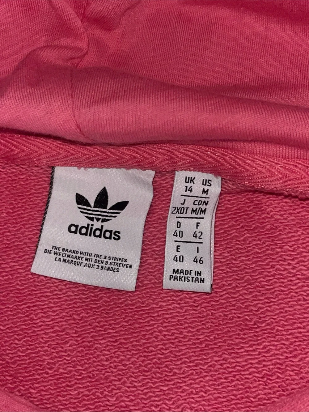 adidas Pink Hoodie with White Logo
